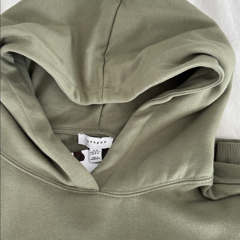 BNWT! Topshop Oversized Olive Hoodie size Medium - Picture 4 of 4